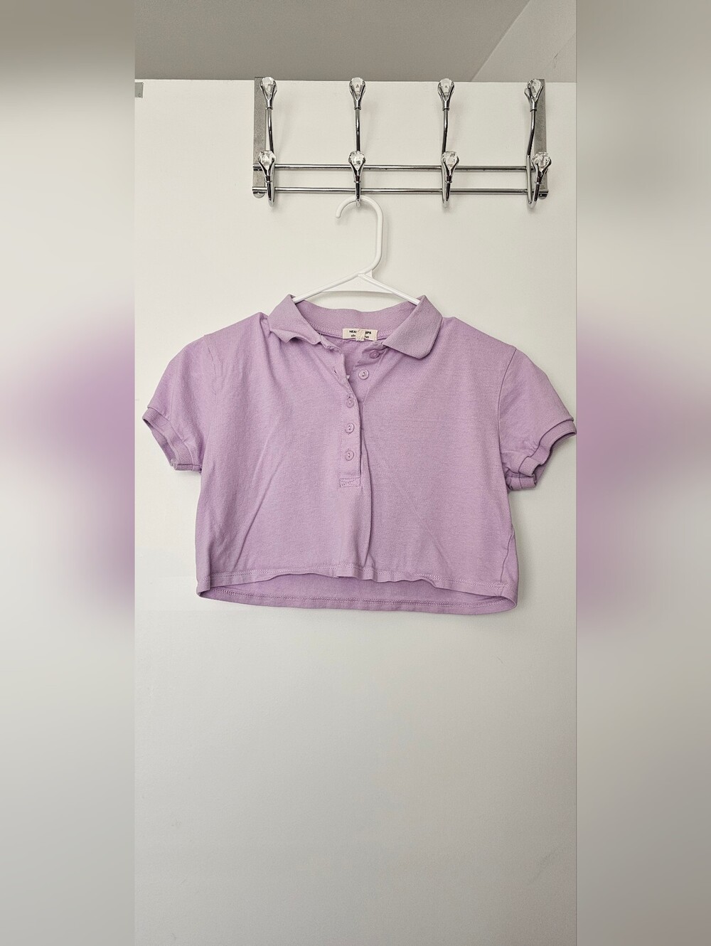 Lavender Polo Crop Top